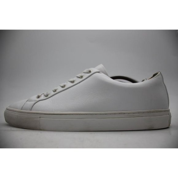 Thursday Everyday Shoes Men's Size 13 White Leather Low Top Sneakers - Picture 4 of 10